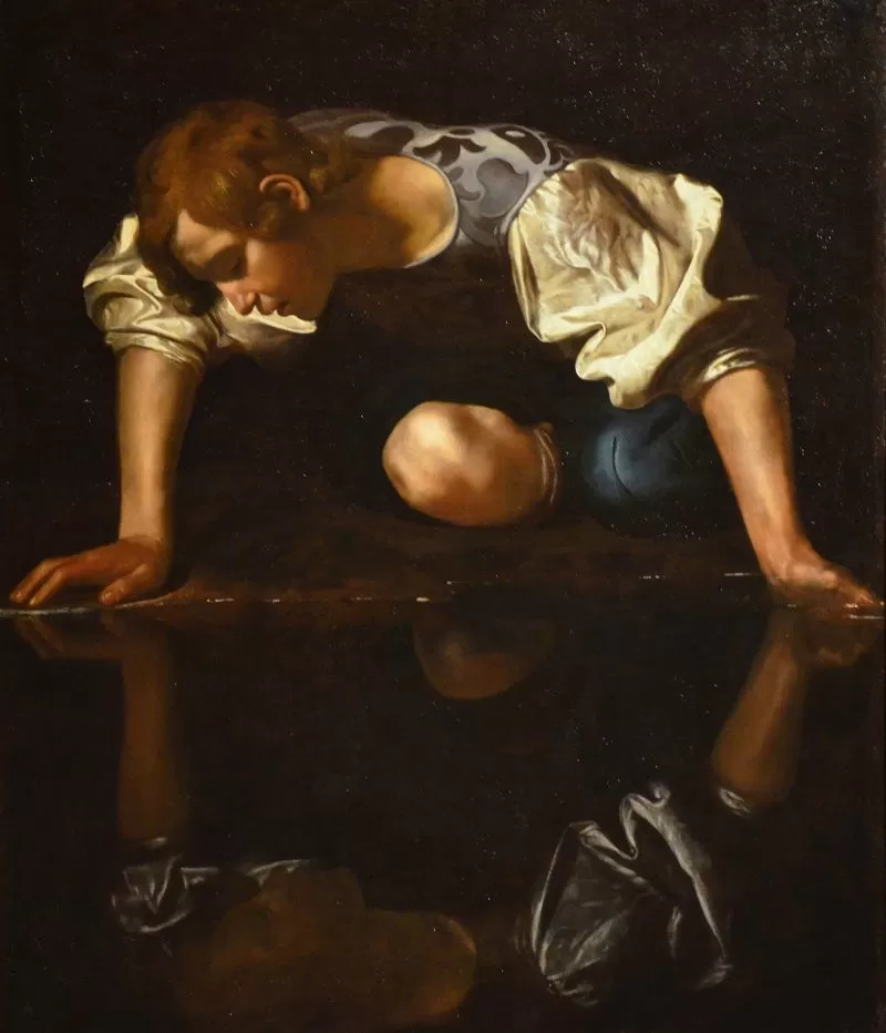Quadro Narciso de Caravaggio Barroquina